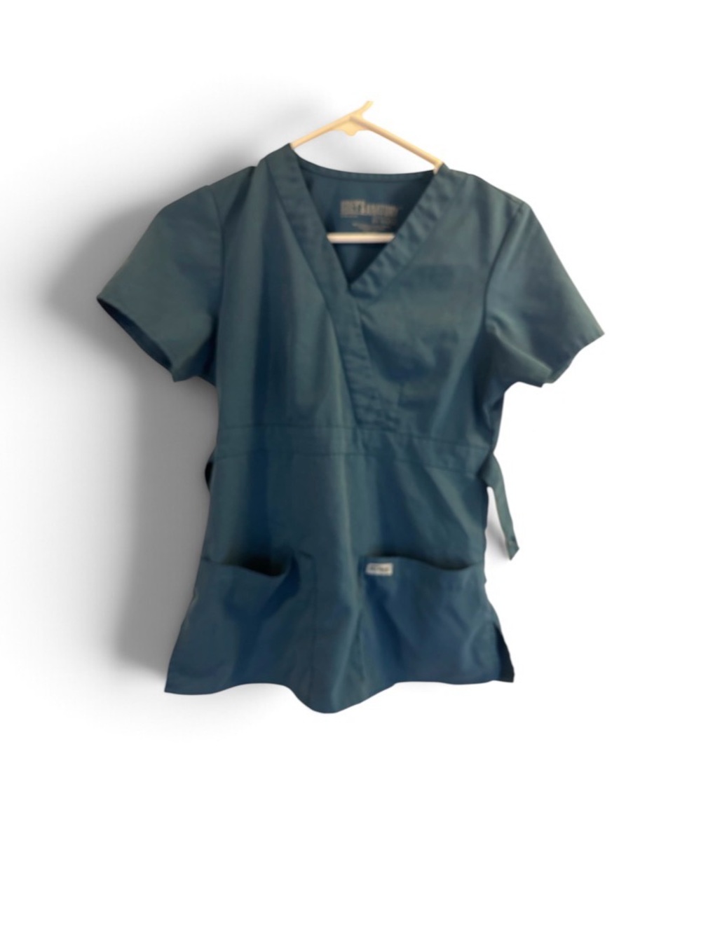 Greys anatomy Teal V-Neck Medical Scrub Top with Side Ties